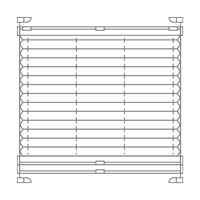 animation of top down/bottom up free hanging pleated blinds