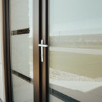 exterior door with glass - handle detail