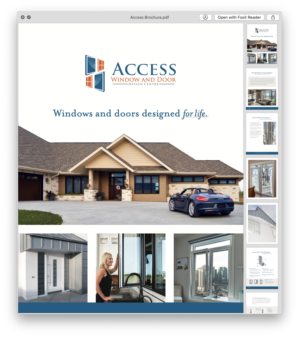 Access Window & Door Brochure Cover