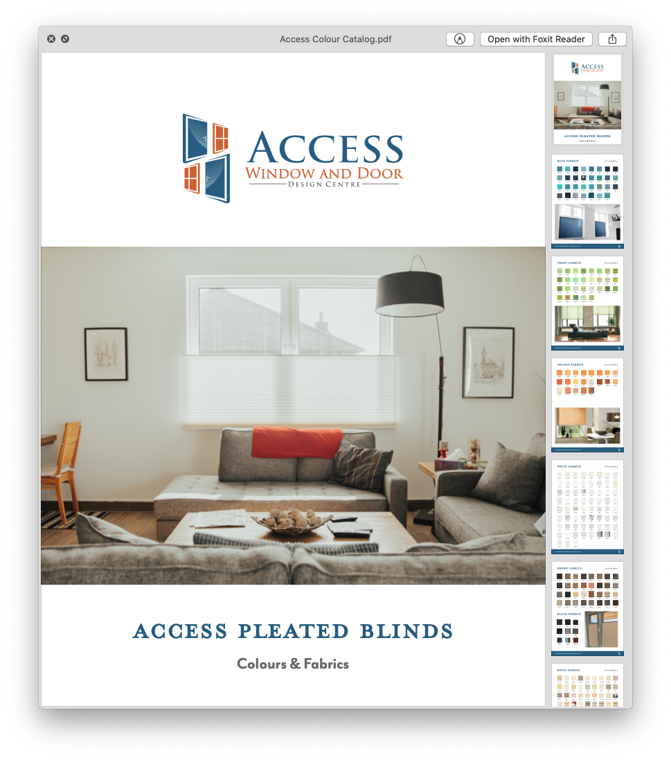 Access Window & Door Blinds Brochure Cover