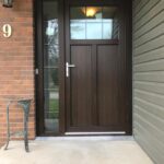 energy- efficient Royal Dark Oak custom entrance door.